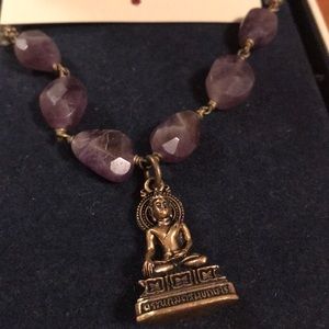 Lucky Brand meditation semi precious necklace